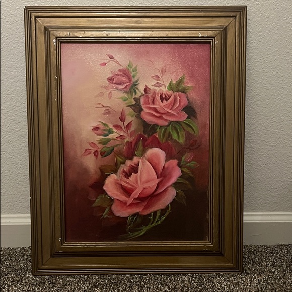 Vintage Rose Painting #2 *RESERVED for Tina* - Picture 2 of 3